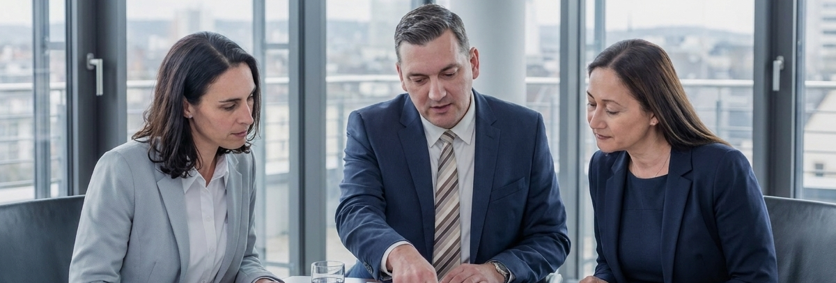 Besprechung der Partner Anwaltskanzlei Tübben Jung Quirmbach